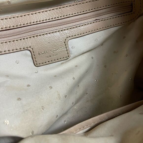 Kate Spade Jute and sequins Tan & Gold shoulder bag leather beige straps & trim - Picture 13 of 16